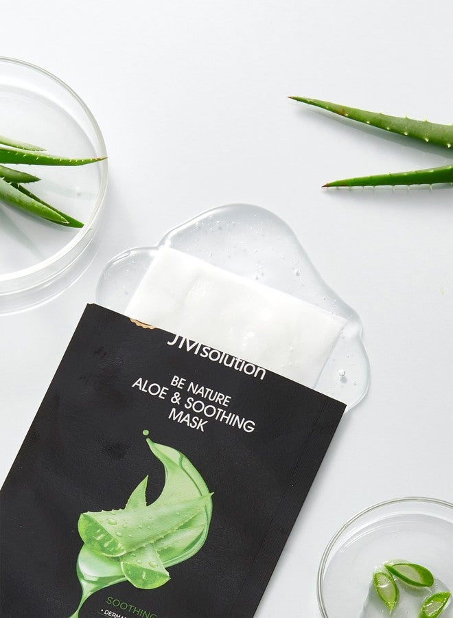 JMsolution Be Nature Aloe & Soothing Sheet Mask – Calming Hydration with Aloe Vera Extract, Vegan Certified & Dermatologist Tested, 24ml x 10 Sheets - Image 4